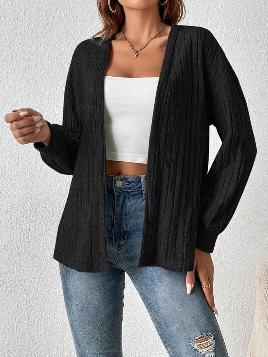 Open Front Long Sleeve Cardigan