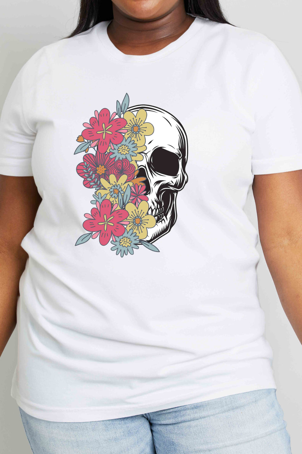 Simply Love Full Size Skull Graphic Cotton T-Shirt