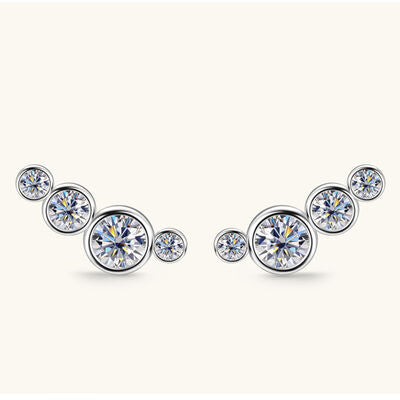 Moissanite 925 Sterling Silver Stud Earrings